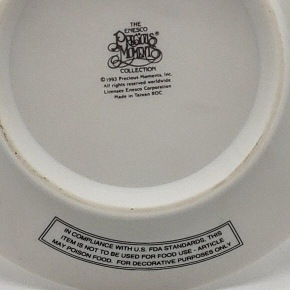 Precious Moments 1993 Wishing You The Sweetest Christmas Mini Decorative Plate - Picture 6 of 10